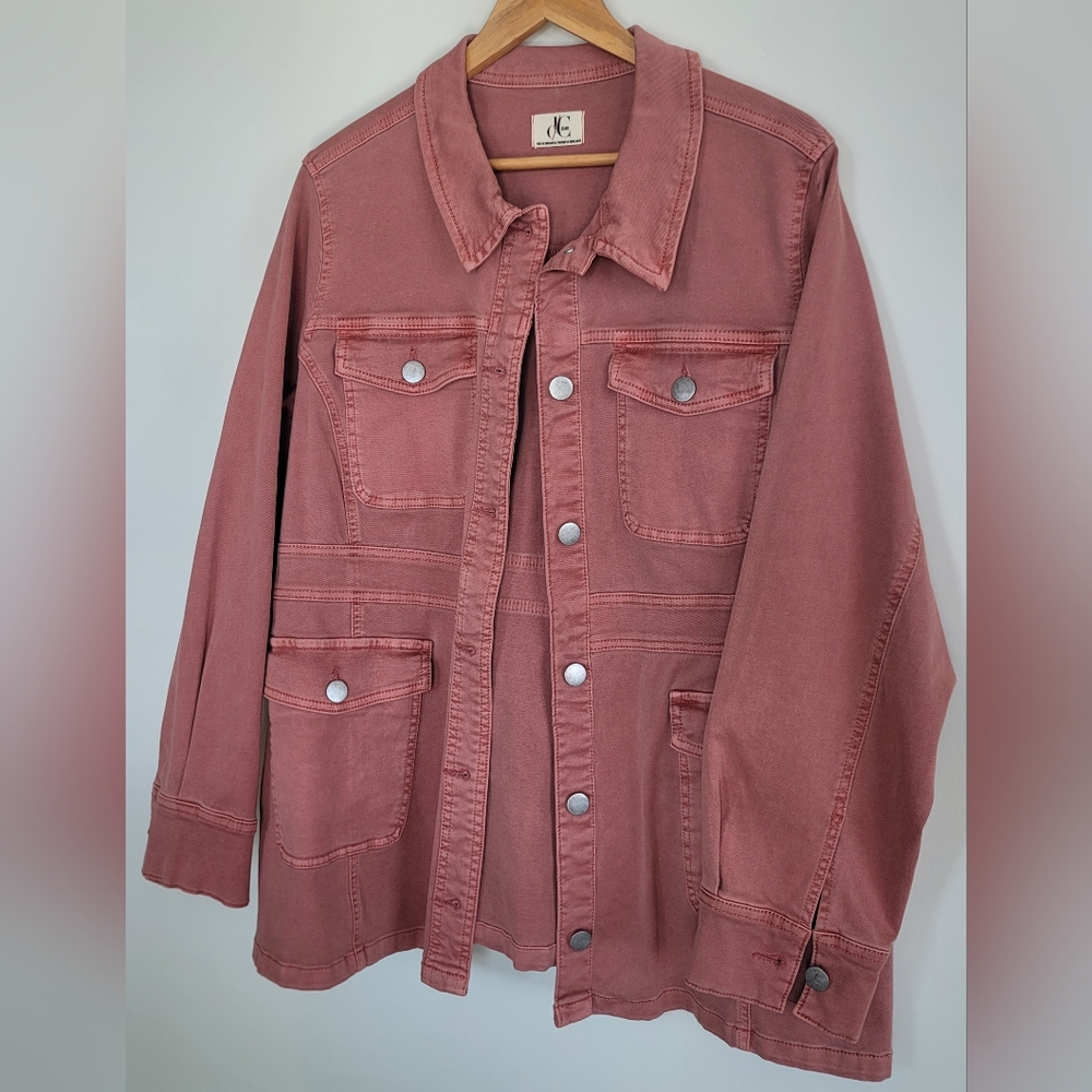 Washed Rose Utility Jacket - Women